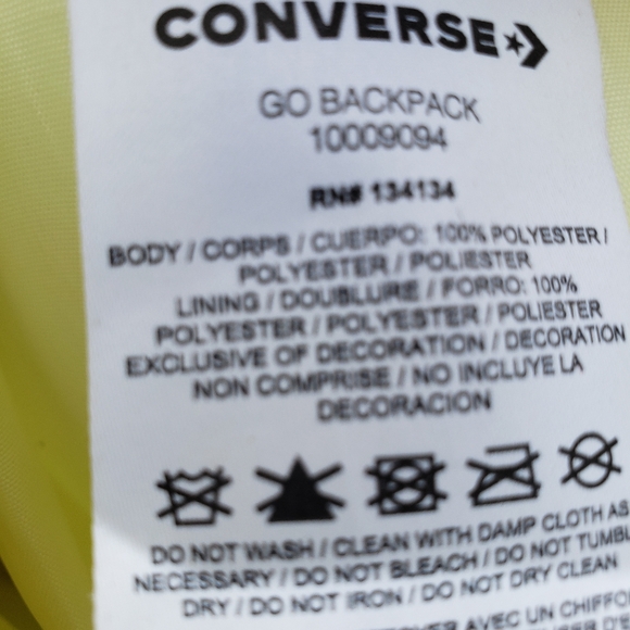 Converse Go Backpack Double Shoulder Book Bag (Large) Pastel Tie Dye Print - Picture 6 of 6